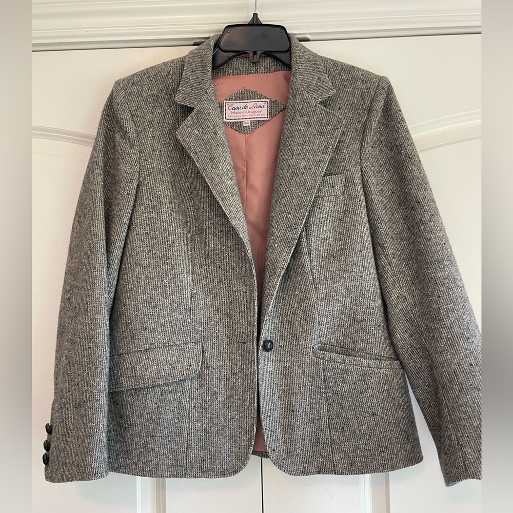 Vintage Gray Women's wool Blazer